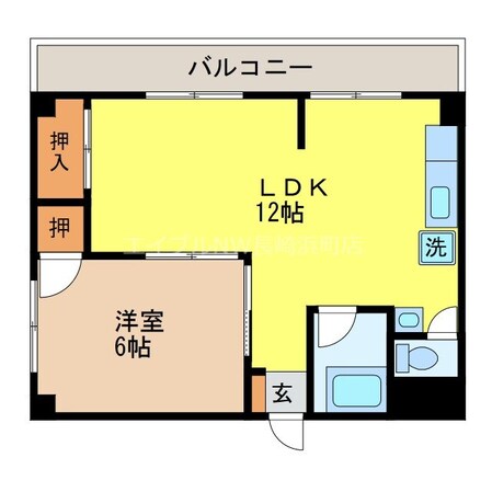 平和公園駅 徒歩6分 4階の物件間取画像